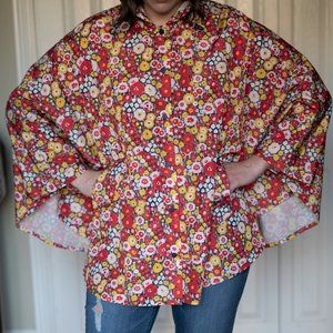 Kate Spade Saturday Busy Floral Rain Poncho